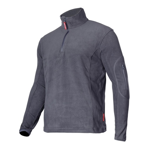 FLEECE JACKET, HALF ZIPPER, GREY, "2XL", CE, LAHTI PROFİX CODE LPBP32XL