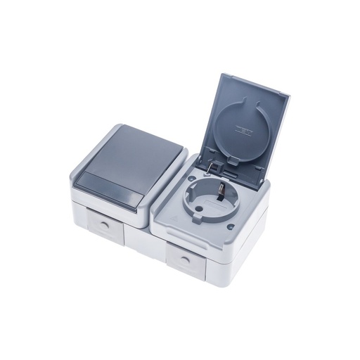 SOCKET SCH+SWITCH 2WAY HORIZ S  TEM  CF12GY-U