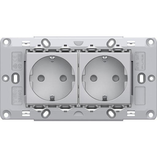 SOCKETS SET 2x SCHUKO  TEM  CM10ES-U