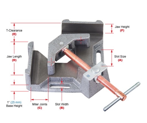 WELDERS ANGLE CLAMP, 2-AXIS, DELUXE MODEL STRONG HAND EUROPE WAC35D