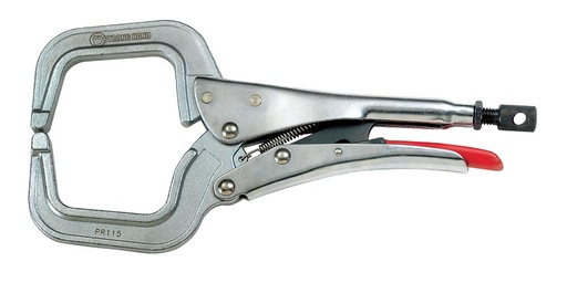 LOCKING C-CLAMP (OAL 165MM, THROAT DEPTH 46MM,ROUND TIP) STRONG HAND EUROPE PR6