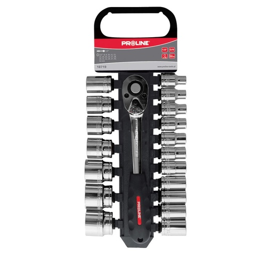 НАБОР ГОЛОВОК CV1/2" 8-32MM - 19ШТ PROLINE 18719
