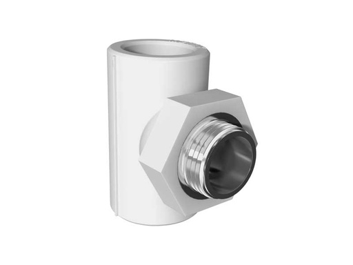 PPR Tee with outer thread 20x15 (White)