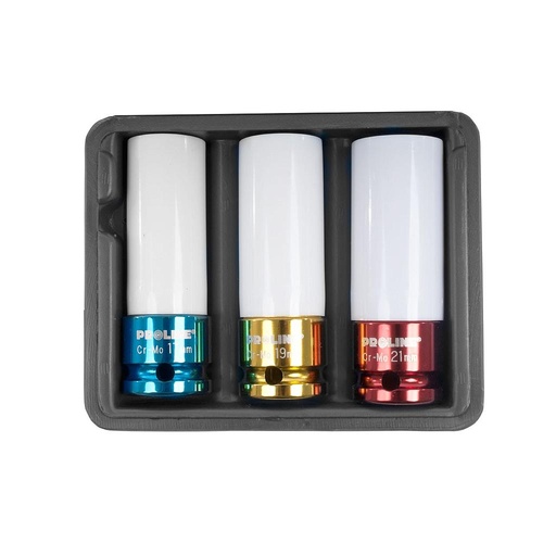 IMPACT SOCKET SET FOR ALLOY WHEELS 1/2" PROLINE 29080