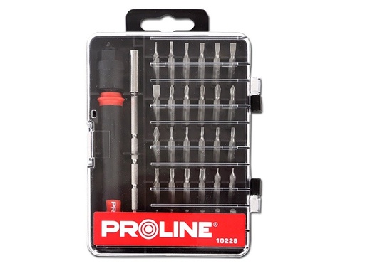 30 PC BIT SET WITH MAGNETIC HANDLE PROLINE 10228