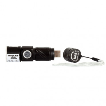 FLASHLIGHT ALU LED ZOOM USB 50/100/FLASH, PROLINE 51030