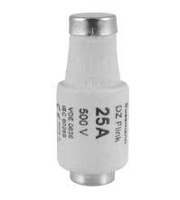 2A  AC 400 V D1 Fuses European Standard SIBA  10 027 04.2