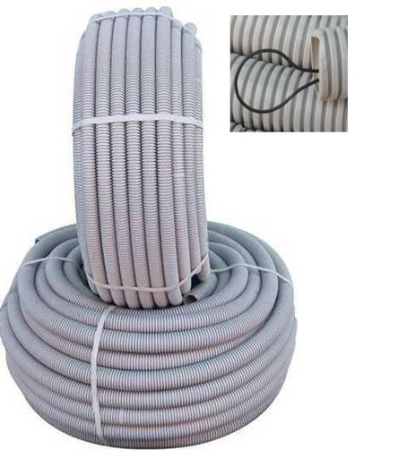 25mm PVC HF & FR Flexible Conduit with spring rods  GREY MUTLUSAN 