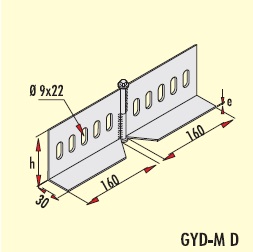 H50 Yön dəyişdirici e-2mm Pre Galvanizli Kabel Kanalı üçün GERSAN GYD-M50 PG