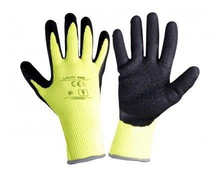 GLOVES WINTER YELLOW POLY. CARD, "10", CE , LAHTI PROFIX CODE L250510K