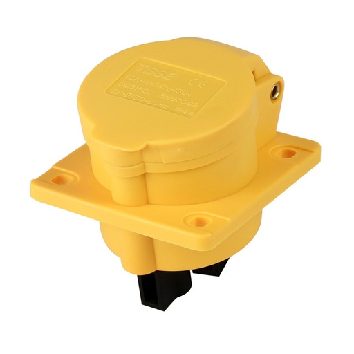 3x16A / IP 44 -110V  Panel Mount Socket (Angled)  code 3120-309-0700-4h  TP ELECTRIC
