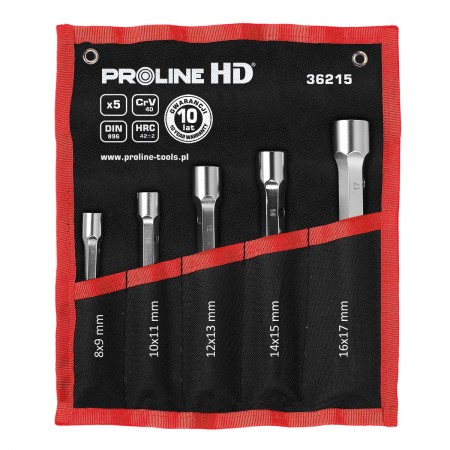 TUBE SPANNERS 5PCS (8X9-16X17MM), PROLINE 36215