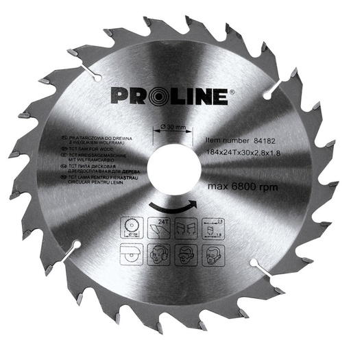 DAİRƏVİ TAXTA MİŞARI 250*24T*30/20/16MM PROLINE 84252