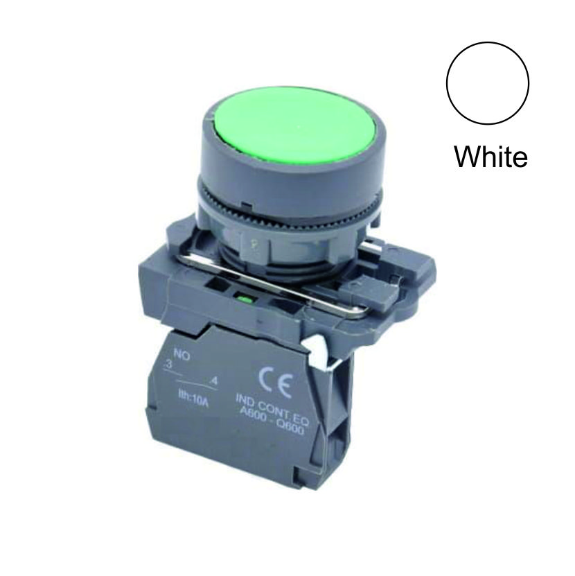 22mm Start Push Button 1NO White Weiller WL5-AA11