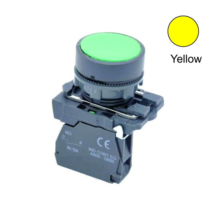 Старт кнопка 22мм 1NO желтый Weiller WL5-AA51