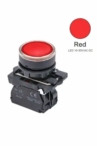 22mm Stop Push Button LED 110-240VAC 1NC Red Weiller WL5-AW3475