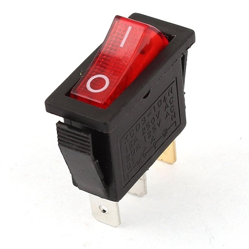 Illuminated Rocker Switch 1Way On-Off  3Pin Weiller W-401