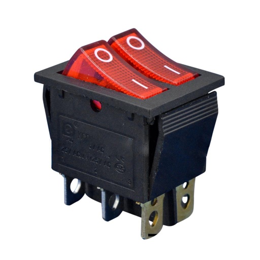 Illuminated Rocker Switch 2Way On-Off  6Pin Weiller W-507
