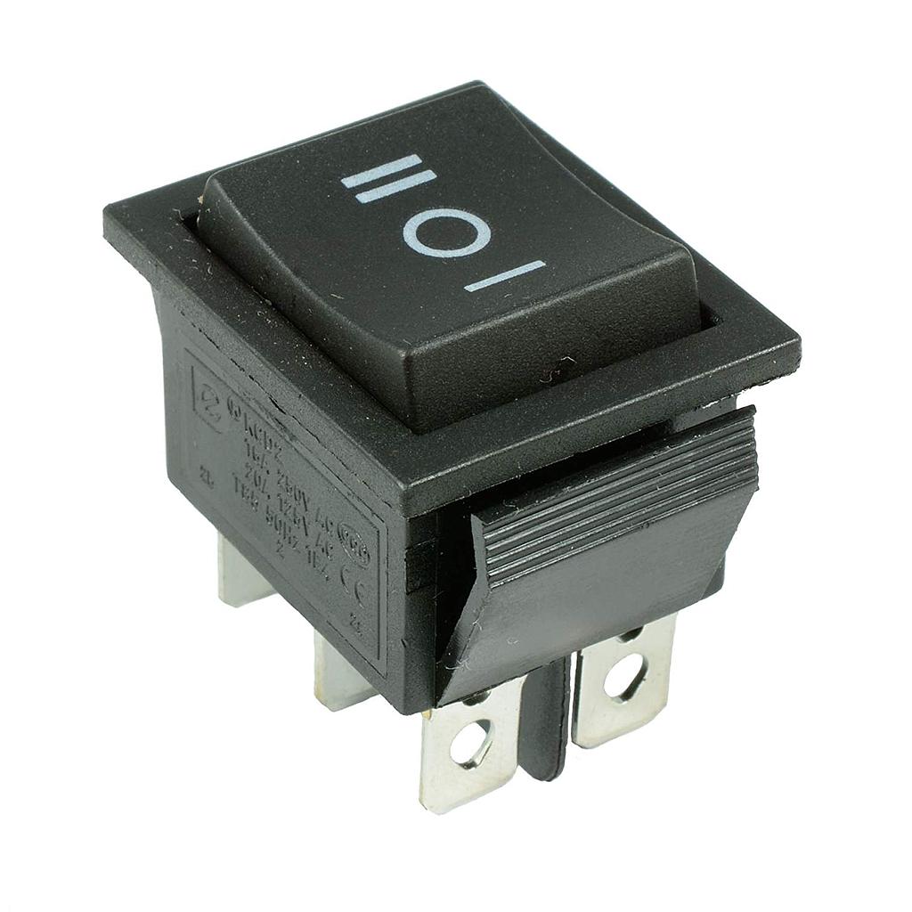 Rocker Switch 1Way Large On-Off-On  6Pin Weille KCD-5