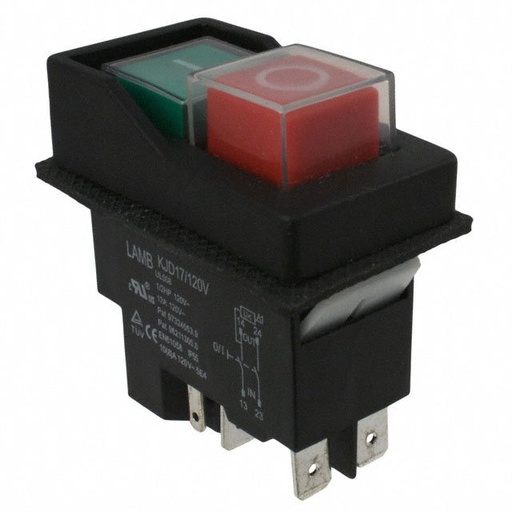 Rocker Switch 1Way Large thermic On-Off  4Pin Weiller KCD-6