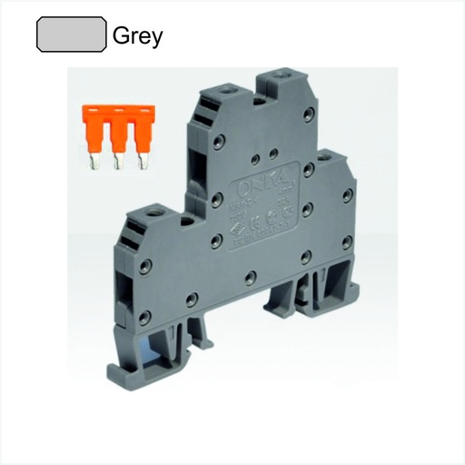 MRK-Ç 4mm  Bridged  Screwed Double Rail Terminal Blocks ONKA 1662