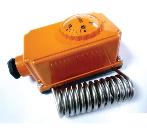 Otaq termostatı, suya davamlı 0/40 ° C, qoşulmuş IP40 Spiral sensor IMIT TA / 544610