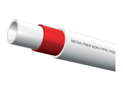 PPR FIBER PIPE 50MM (Red)