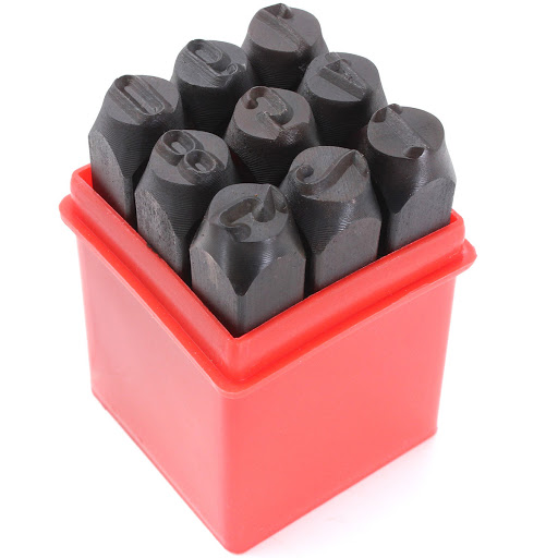 9ədəd 10mm Metal Rəqəm (Nömrə) Ştamp BOSI BS523910