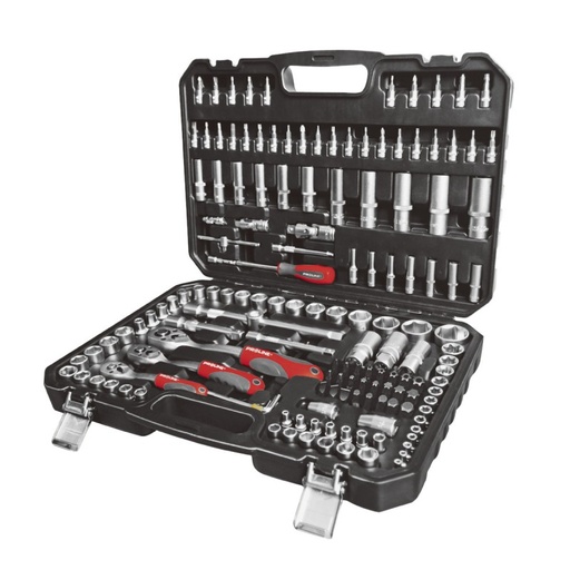SOCKET SET, 150 PC,  1/2", 3/8" AND 1/4" DRIVE CRV PROLINE 588150