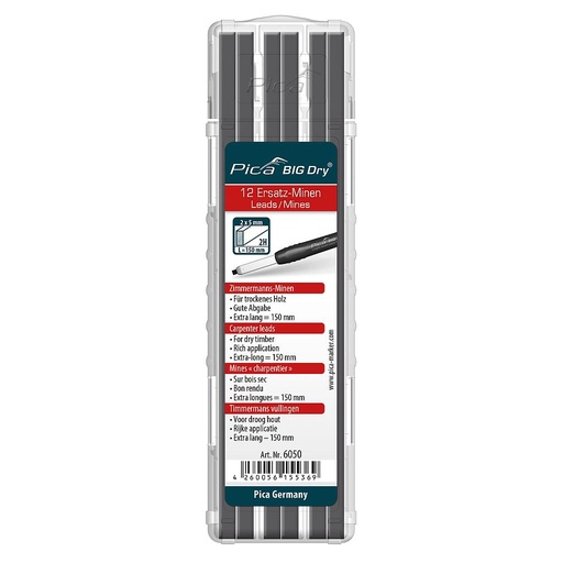 BIG-Dry Refill-set Box of 12 leads ANILINE 2.0 Pica 6051