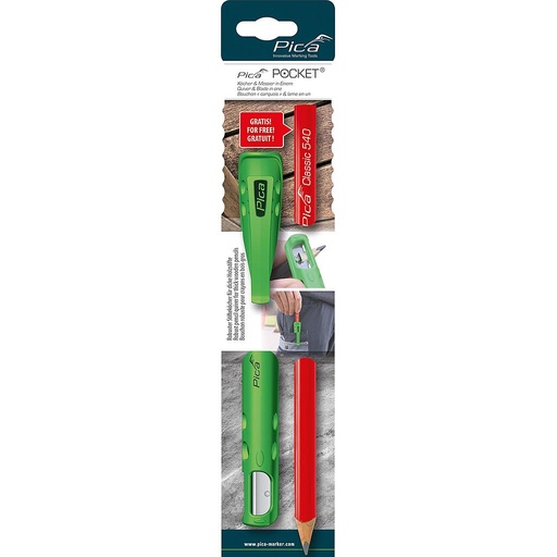 Peşəkar Qələm Yonan və tutan + 24cm Karandaş Pica 505/01