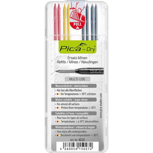 DRY Refill-Set Basic Box of 8 leads (for 3030) Pica 4020