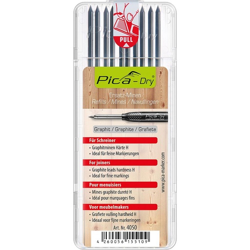 DRY Refill-Set for Joiners and carpenters Box of 10 leads (for 3030) Pica 4050