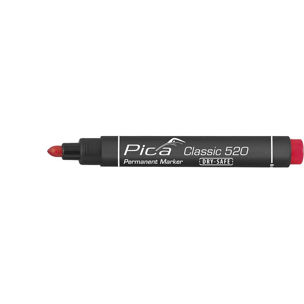 Перманентный маркер 1-4мм, круглый наконечник, красный Pica 520/40