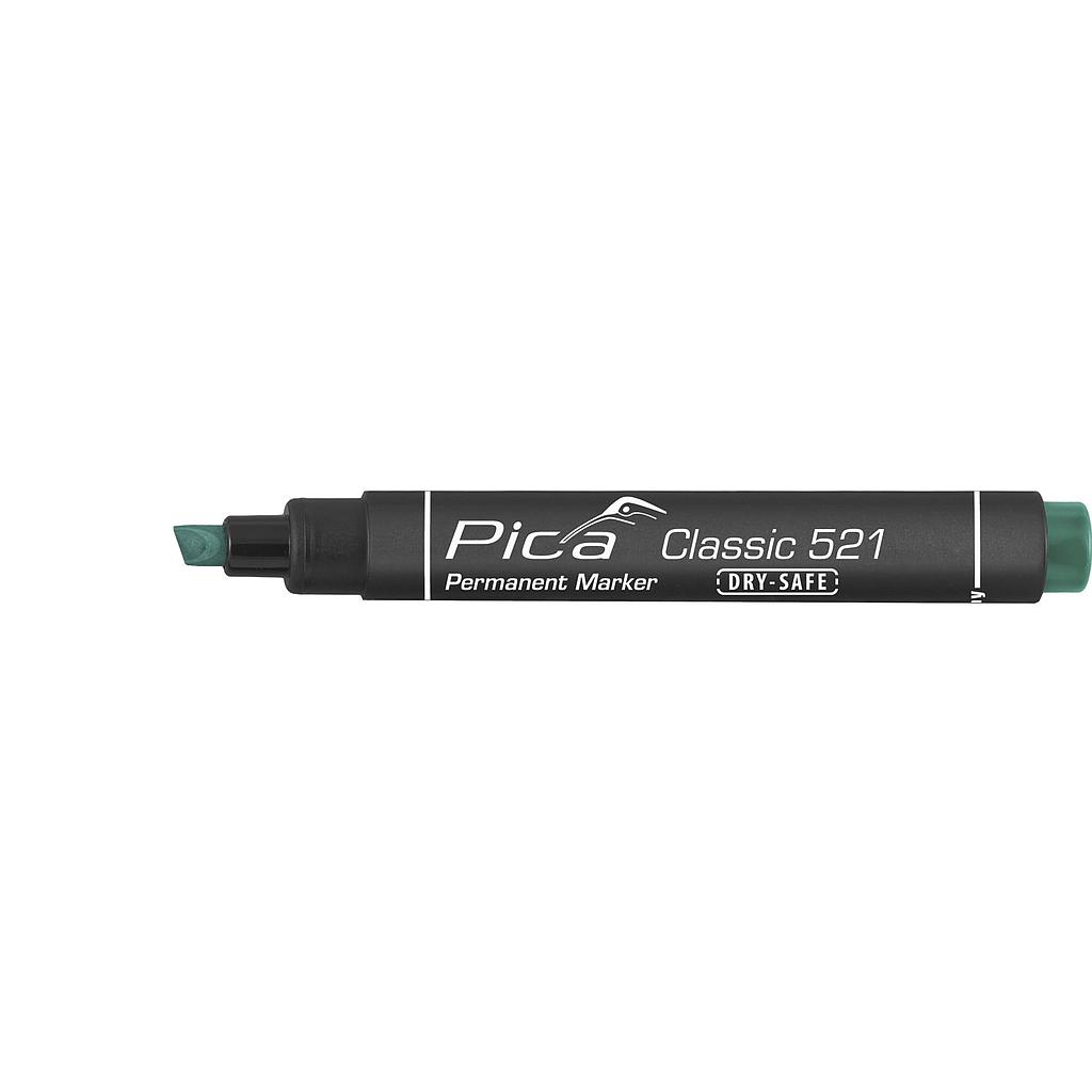 Перманентный маркер 2-6мм, зубило, зеленый Pica 521/36