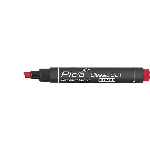 SİLİNMƏYƏN Daimi marker 2-6mm, Keski ucu, qırmızı Pica 521/40