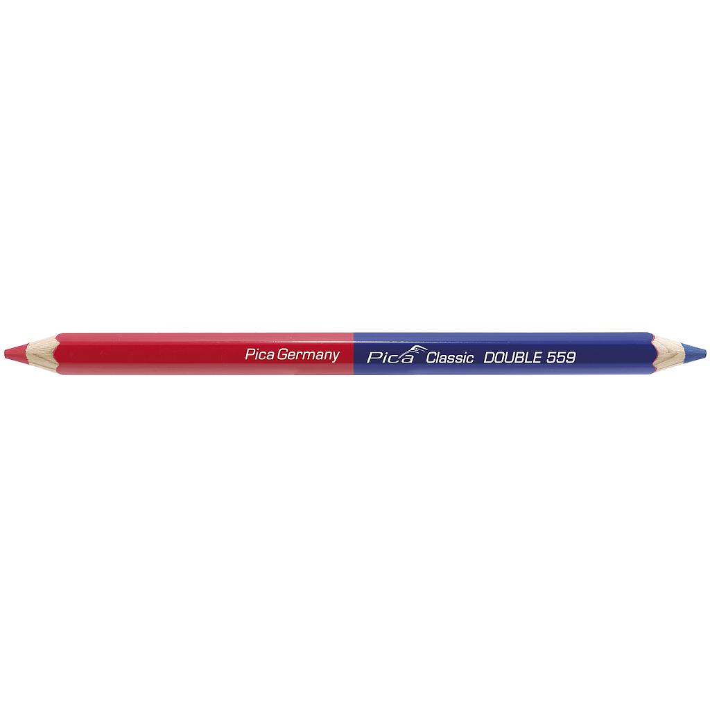 Универсальный карандаш ДВОЙНОЙ синий / красный, 17,5см Pica 559-10