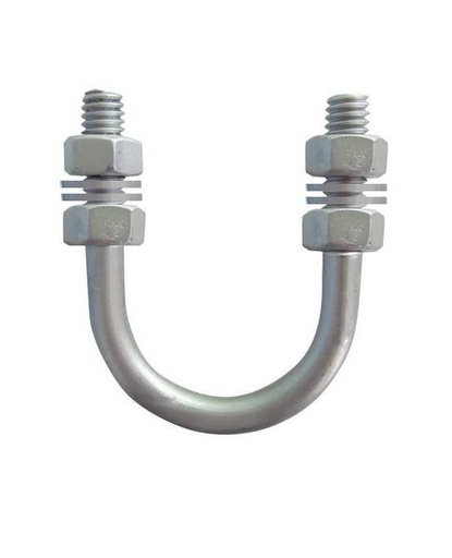 M6-0.5 inch U-Bolt (1dəst=1əd U-Bolt,4əd Qayka,4ea Şayba) İsti daldırma Galvanizli HDGM60005