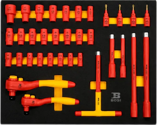 32pcs 1000V VDE Socket Tool Set BOSI BS522072C
