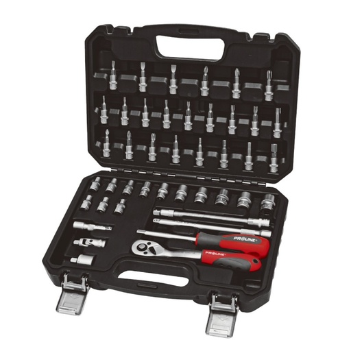 SOCKET SET, 43 PC, 1/4" DRIVE CRV PROLINE 58843