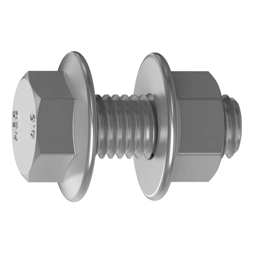 M8x16 фланцевый болт + фланцевый гайка с цинковым покрытием M0816