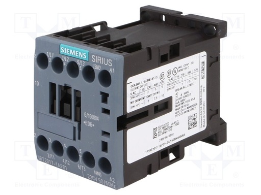 12A 5.5kW 1NO Kantaktor  Siemens 3RT2017-1AP01