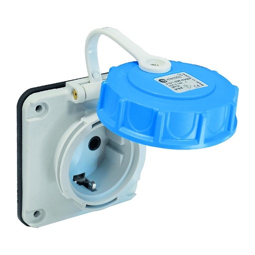 1x16A / IP68 - 220V Розетка станковая - 75x75 base 3101-375-0900 TP ELECTRIC
