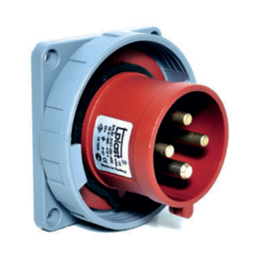 4x16A / IP67 - 380V Вилка станковая 83x90 3123-320-1600 TP ELECTRIC