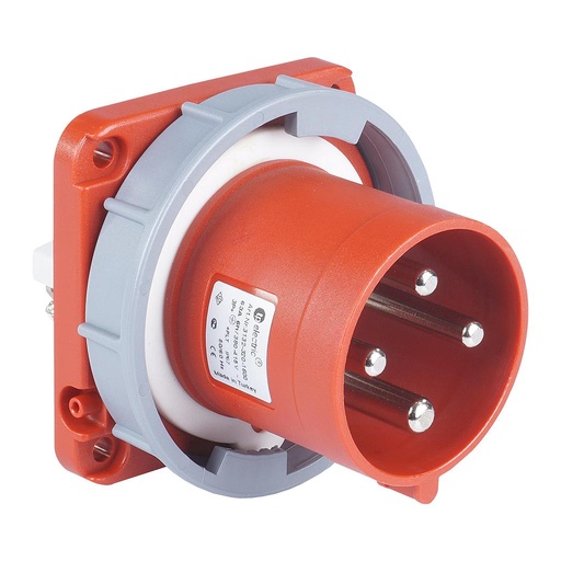 4x63A / IP67 - 380V Вилка станковая 100x100 3132-320-1600 TP ELECTRIC