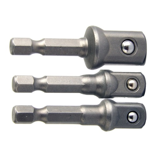SET OF SOCKET ADAPTER 1/4, 3/8, 1/2 HEX 1/4 PROLINE 31395