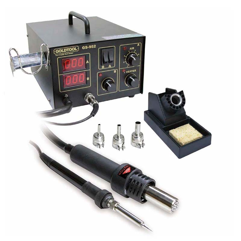 LCD DISPLAY SMD REWORK STATION 'WITH PUMP AND SOLDERING IRON 220-240V  GOLDTOOL GS-952B