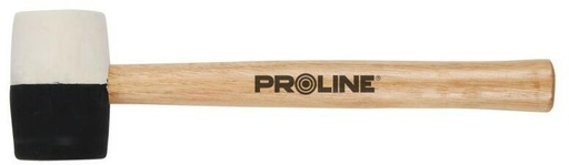 РЕЗИНОВЫЙ МОЛОТОК 230 Г С ДЕРЕВЯННОЙ РУЧКОЙ PROLINE 12021