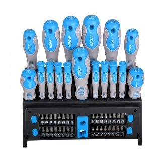 SCREWDRIVERS AND BITS SET, 50PCS, CRV, SOFT TOUCH PROFIX 10999