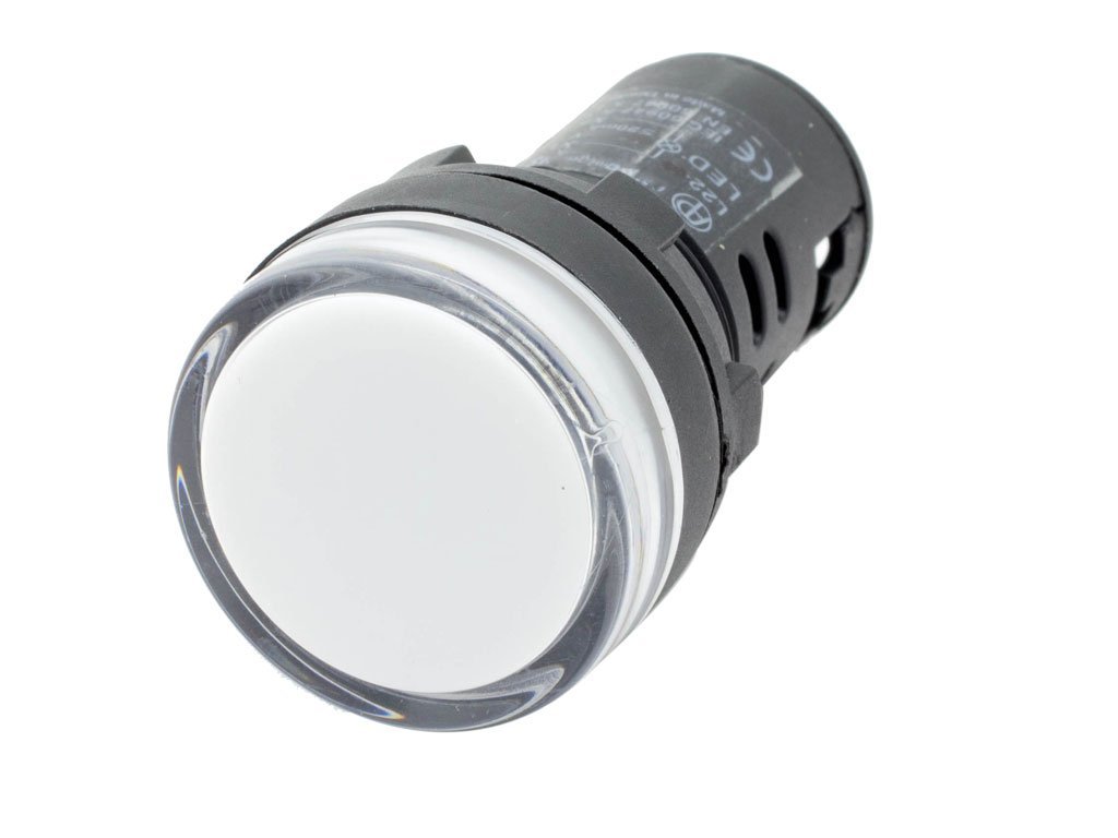 22mm LED indicator pilot lamps WHITE GWEST